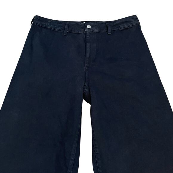 Universal Thread Sailor Wide Leg Jeans Size 14 Black Stretchy Preppy Classic - Picture 2 of 11